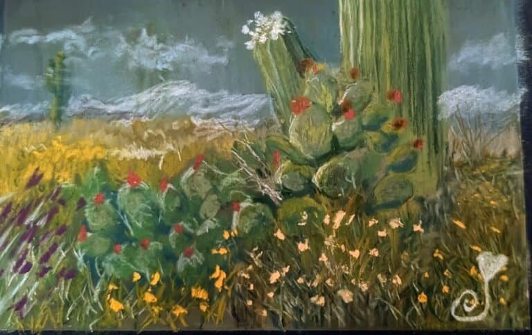 Peace That Doesn’t Need Proof (Arizona Desert, 5 x 7 Pastel)